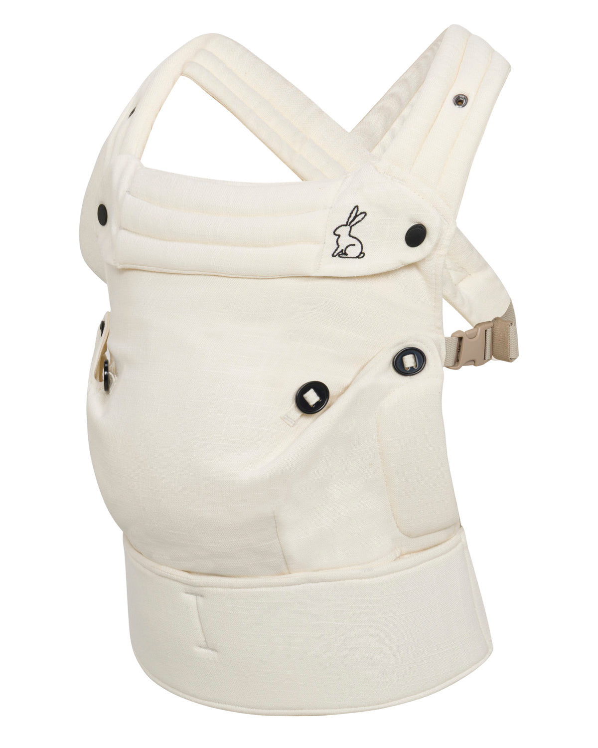 cream ergonomic baby carrier front view