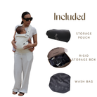 Baby carrier with storage pouch wash bag and storage box