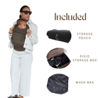 Baby carrier with storage pouch wash bag and storage box